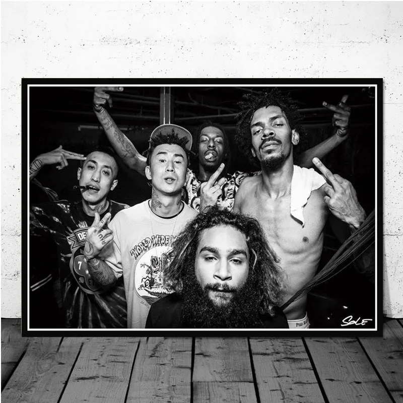 Новый Flatbush Zombies Rap Music Stars Singer модный холст с принтом картина маслом искусство