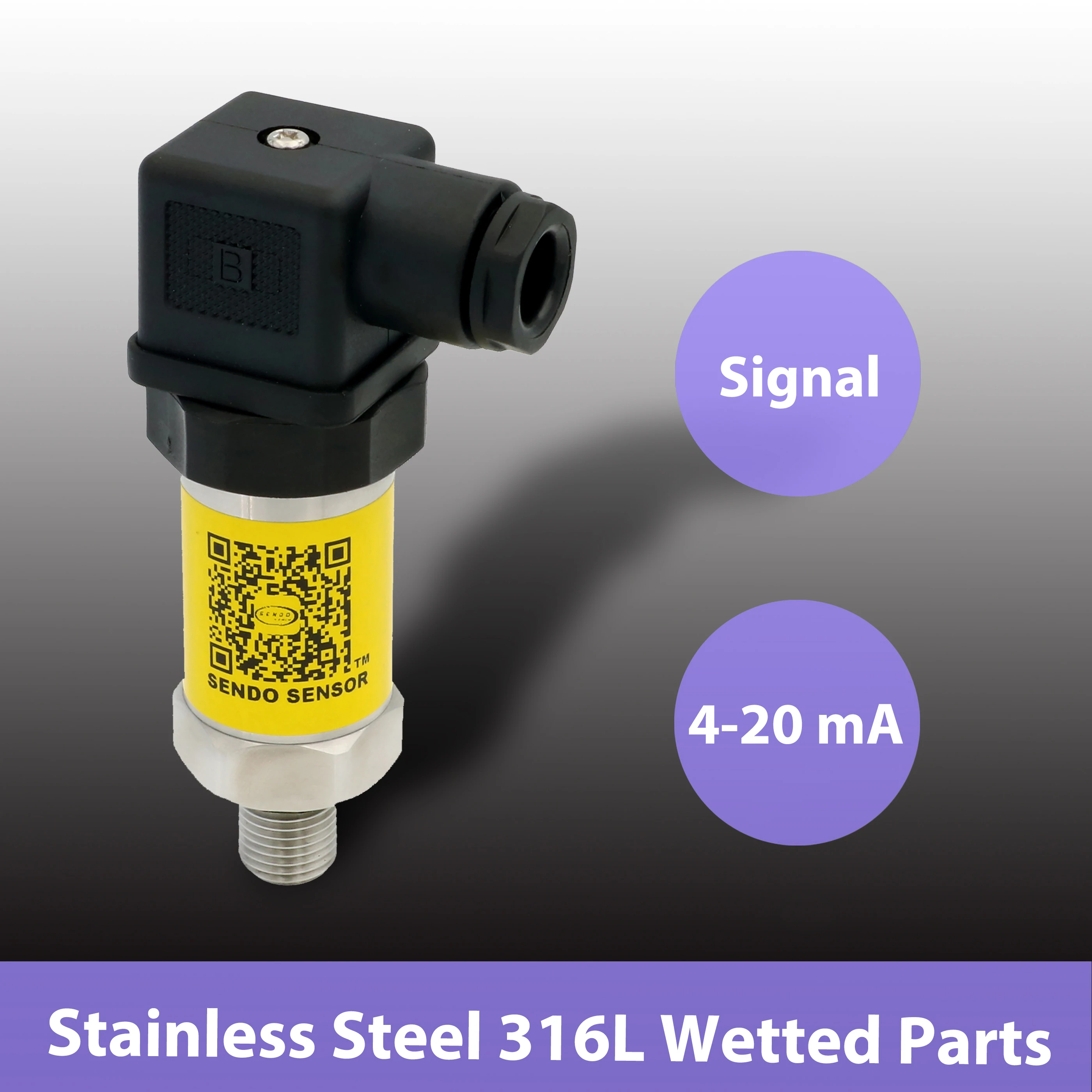 4 20ma Pressure Transmitter, 24v Dc Supply, G 1 4, 0.35 Bar, 0.5bar, 0
