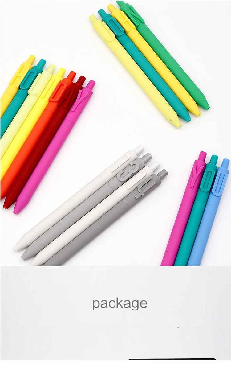 1 шт гелевая ручка с бесплатной комбинацией черных чернил 0,5 мм для детей, студентов, уникальные ручки для письма, школьные офисные принадлежности