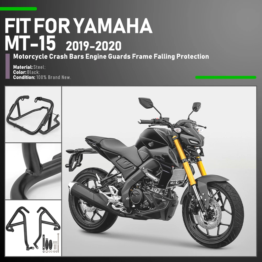 2020 Mt15 Accessories Motrocycle Engine Guard Crash Bars Bumper Frame Sliders Protection For Yamaha Mt 15 2019 - Covers & Ornamental Mouldings - AliExpress
