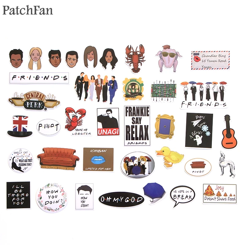 Patchfan 33 шт с надписью ТВ шоу friends (Забавная детская игрушка Стикеры набор сделай