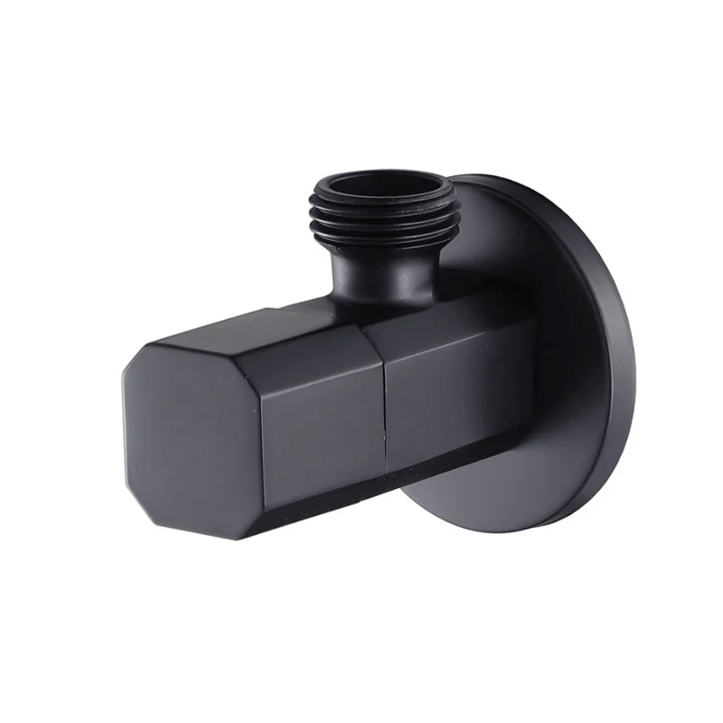 Angle valve Черный матовый АБС пластик ручной ванная комната туалет душевая головка Биде опрыскиватель - Цвет: Angle valve