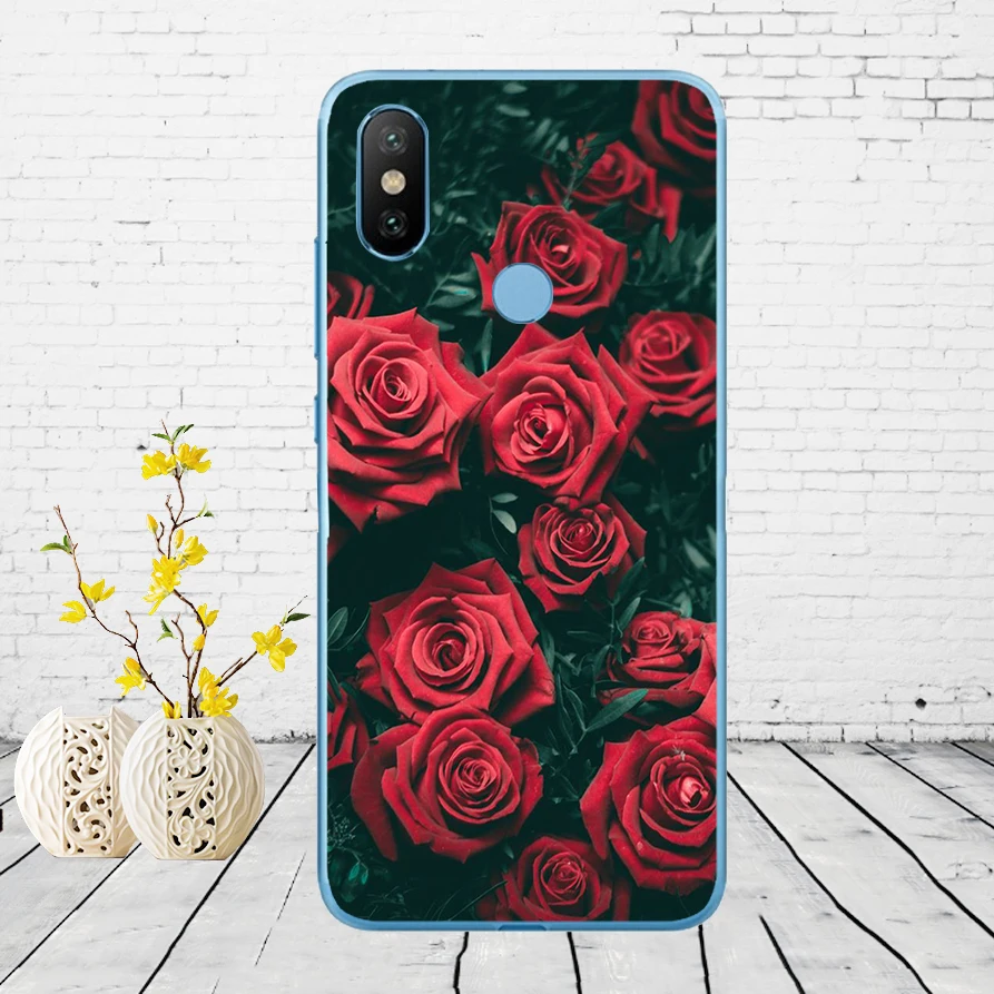 12 06DD красивый сад красные розы цветы Мягкий силиконовый чехол для Xiao mi Red mi 6 6a mi 8 a2 lite note 5 6 pro 7 Case - Цвет: 12