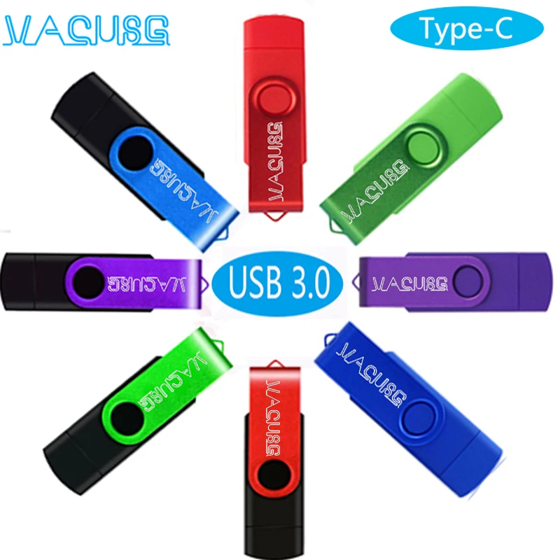 Флешка OTG 3 в 1 флеш-накопитель Type-c на 256 ГБ 128 64 usb 0 32 usb-флешка 16 Гб для телефона micro-