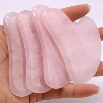 

Faux Jade Rose Quartz Jade Guasha Board Massage Face Lifting Stone Guasha Scraping Board Jade Facial Massage Tool