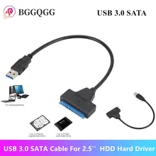Usb3.0 para sata cabel adaptador usb3.0 a 2.5 polegadas sata 22 pinos disco rígido sata ao conversor usb suporte 2.5 hdd hdd ssd driver duro