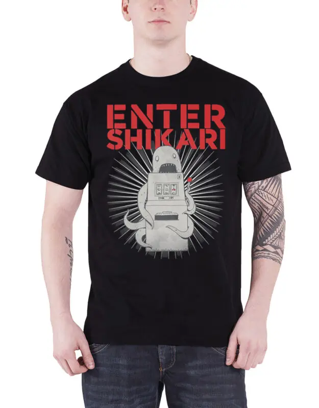 Enter Shikari camiseta Synaw band logo nuevo oficial hombres negro|Camisetas|  - AliExpress