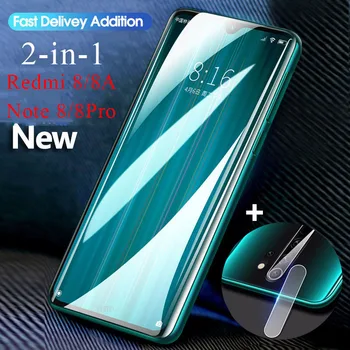 

2 In-1 Tempered Camera Glass Redmi Note 8 Screen Protector Glas for Xiaomi Redmi 8A 8 A Note8 Pro Global Version Protective Film