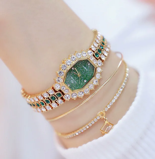 Женские часы blingbling, BS Bee Sister женские часы со стразами женские стальные кварцевые наручные часы с небольшим циферблатом зеленые часы