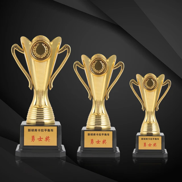 Premio de trofeo chapado en oro, trofeos personalizados gratuitos,  ceremonia de copa de campeón, premio de recuerdo artesanal de competición,  deportes de equipo, 1 pieza - AliExpress