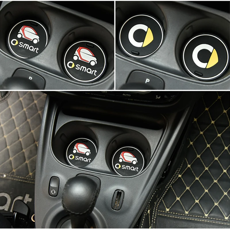 Автомобильные подставки чашки коврики держатели для Smart Fortwo Forfour 453 451 450 Crossblade City
