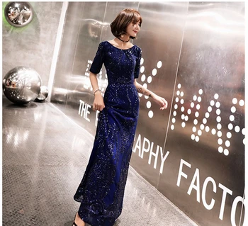 

Banquet wedding was thin evening dress skirt female 2019 new noble and elegant host party ladies party nightclub dress