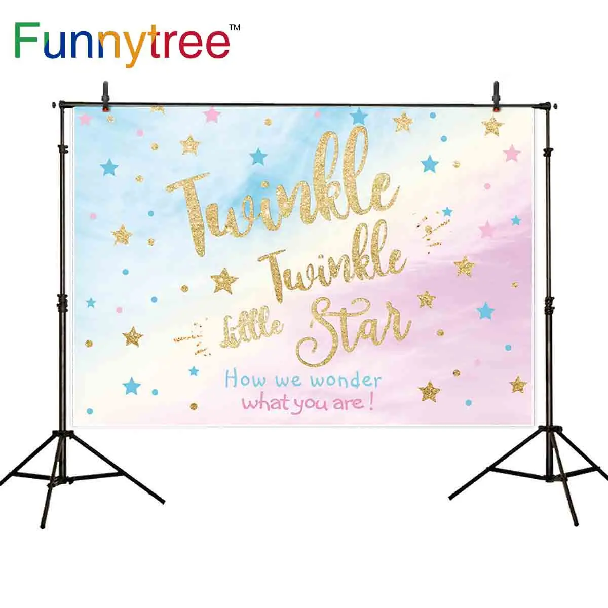 Фон для фотосъемки Funnytree Мерцающая Маленькая звезда день рождения вечеринка в