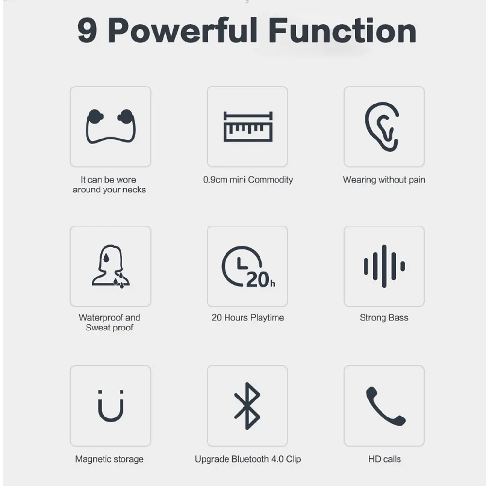 Беспроводное ожерелье с Bluetooth наушниками C3 двусторонние наушники-вкладыши музыкальные звонки наушники анти-осенние магнитные всасывающие водонепроницаемые спортивные наушники