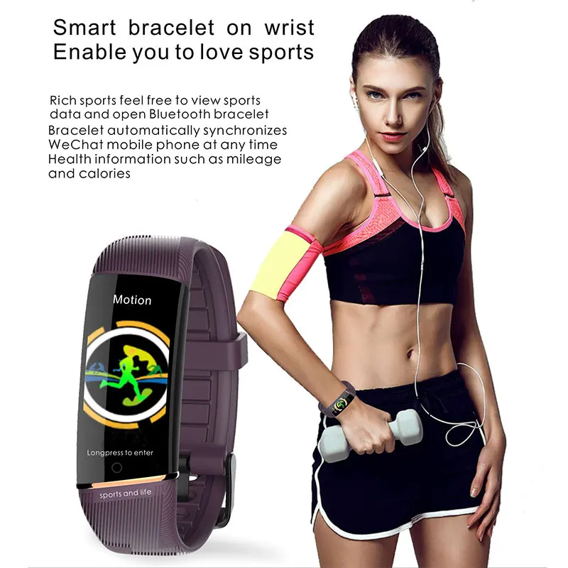 FocuSmart умные браслеты E98 фитнес-трекер ECG HRV монитор сердечного ритма кровяное давление умный Браслет для IOS/Android