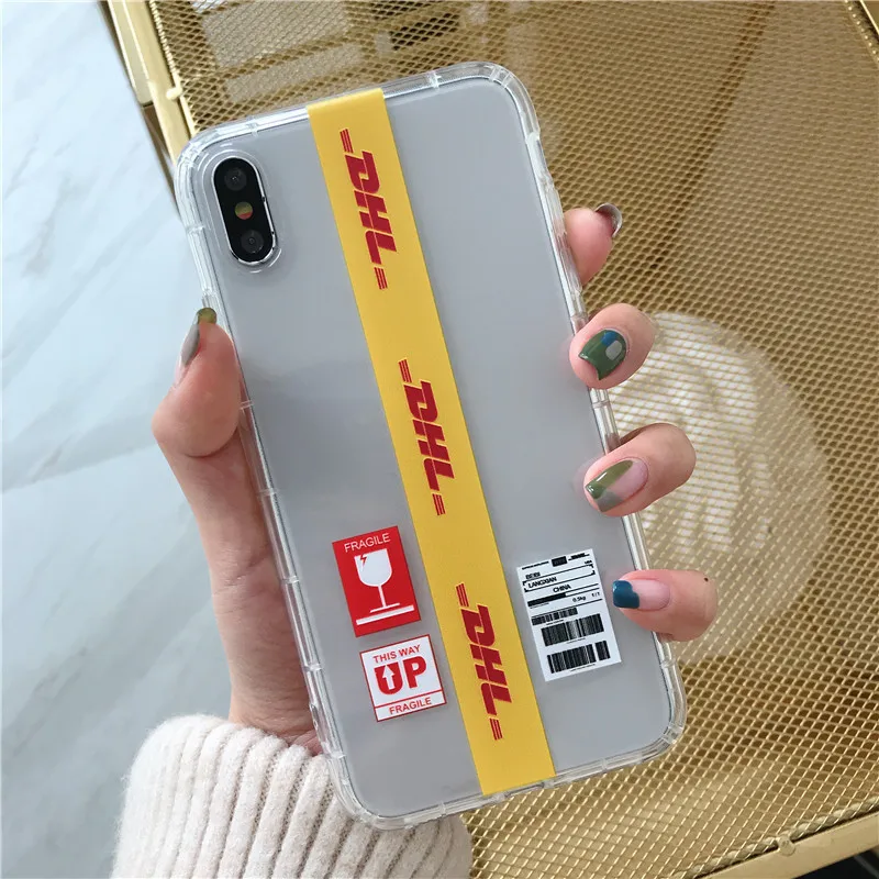 special Couple Dhl Pattern Phone Cover Case For Iphone X 11 pro Xs Max Xr 6S 6 7 8 Plus Luxury TPU Soft Silicone Coque Fundas |