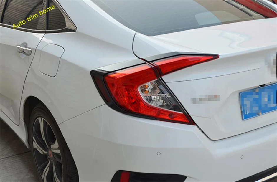 Lapetus задние фонари лампы век бровей полосы крышка отделка 4 шт. для Honda Civic Седан- углеродного волокна вид