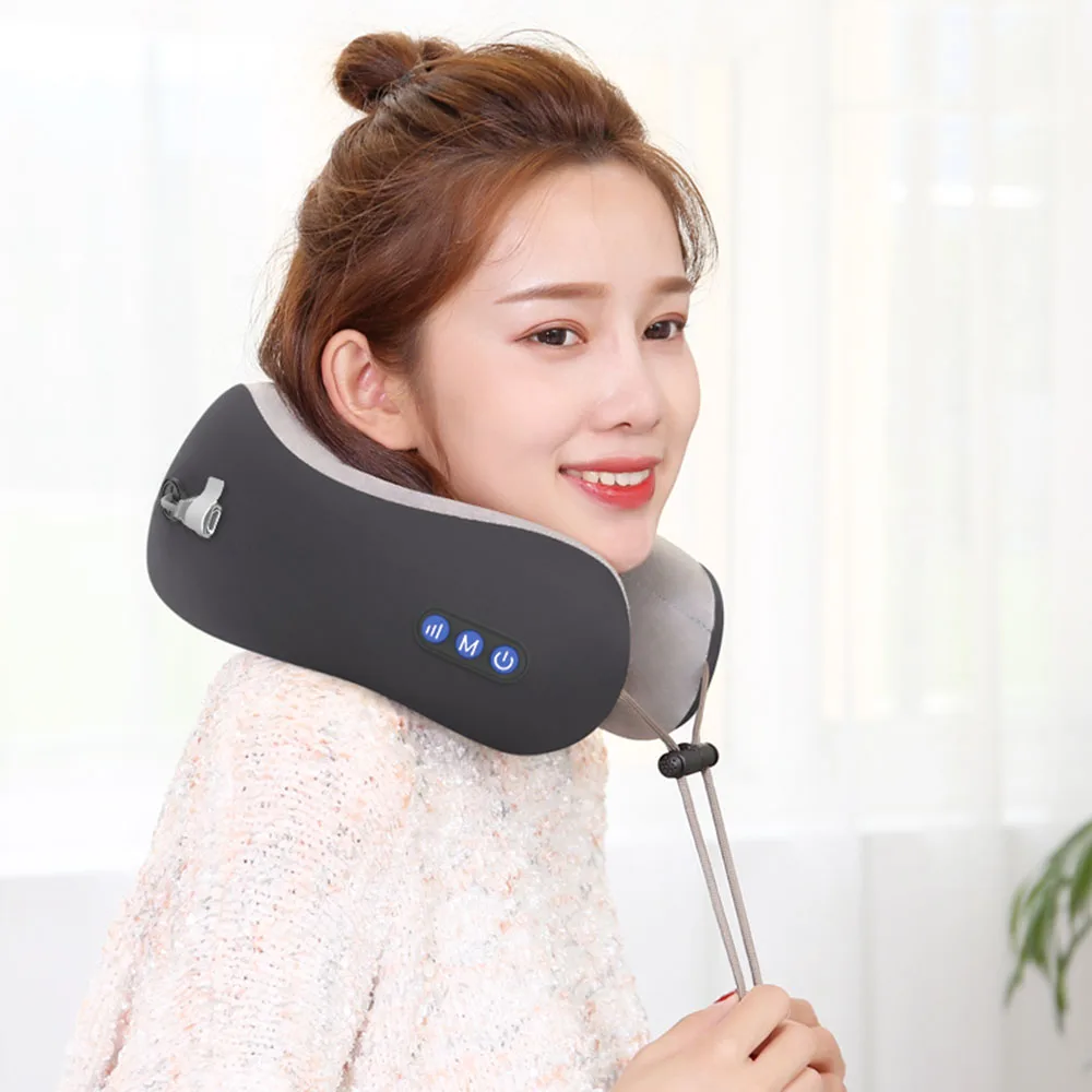 Innovate Massage Pillows Neck Body Relaxation Training Vibration Knead Outdoor Fitness Device With Heart Rate Monitor Gift