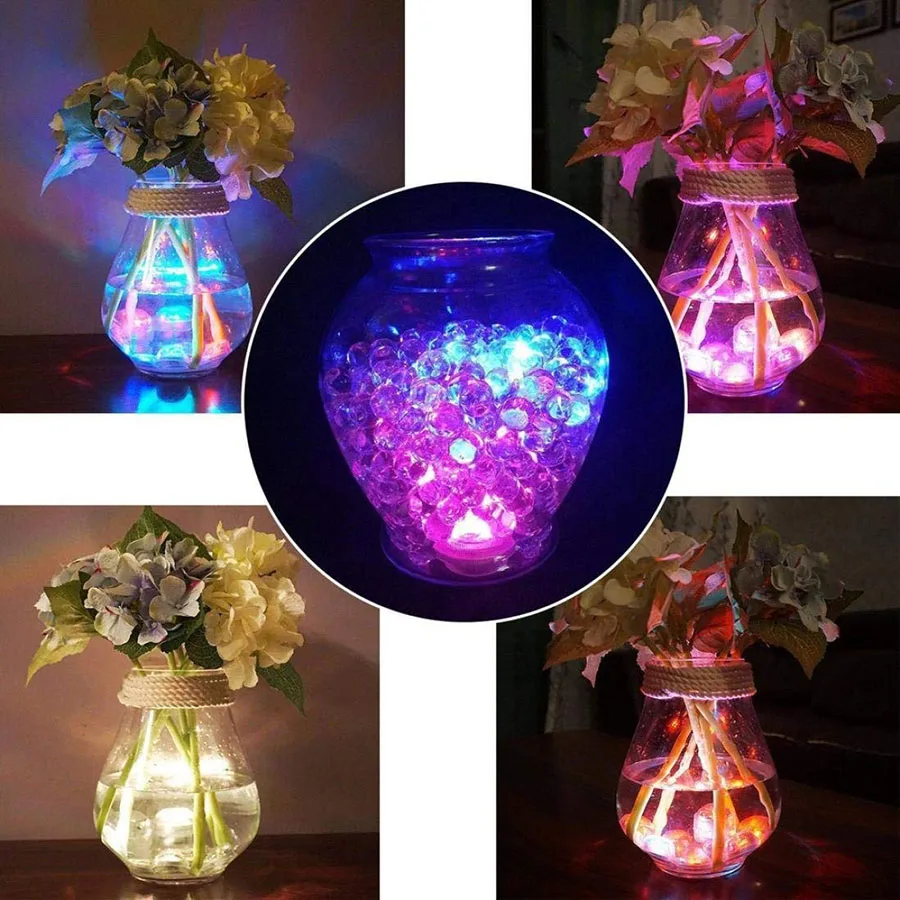 under water light 10 Led Remote Controlled RGB Submersible Light Battery Operated Underwater Night Lamp Outdoor Vase Bowl Garden Party Decoration best underwater boat lights