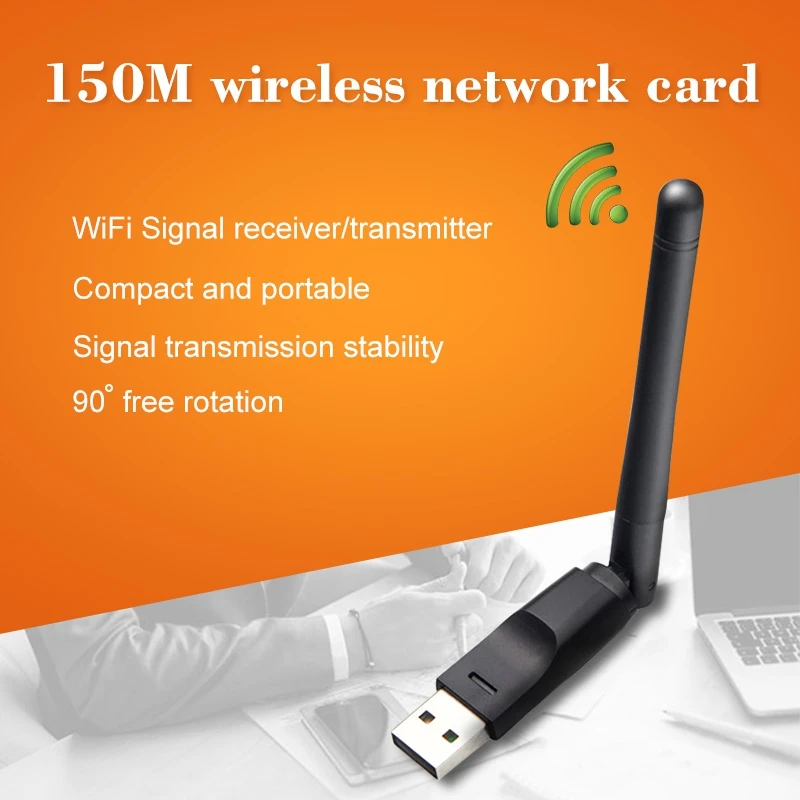 USB Wifi адаптер с высоким коэффициентом усиления беспроводной сетевой ключ K5 маленький адаптер Смарт Регулируемый 2,4 ГГц 150 Мбит/с