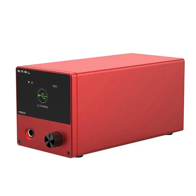 Red SMSL M500 ЦАП усилитель для наушников MQA ES9038PRO ES9311 XMOS XU-208 32 бит 768 кГц DSD512 Hi-Res аудио ЦАП усилитель для наушников - Цвет: Red