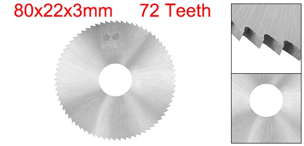 Uxcell циркулярные пильные диски 80x22x2-5.5mm 72 прекрасно подходит для зубов, HSS дисковые режущие лезвия для дерева металла прецизионные Резы в древесном алюминии