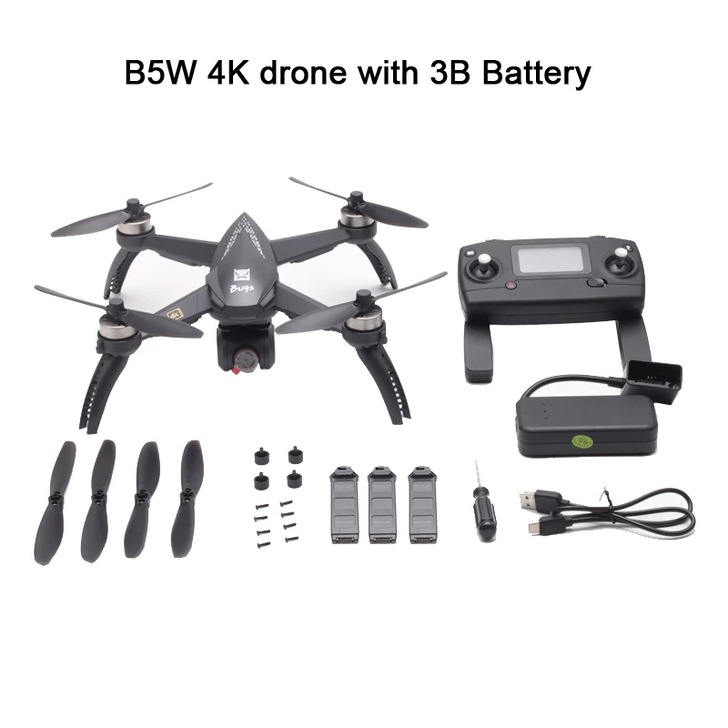MJX B5W Дрон gps бесщеточный 5G 4K Камера Wi-Fi Квадрокоптер с дистанционным управлением с видом от первого лица Камера HD автоматический возврат 20 минут времени полёта Дрон VS H117S - Цвет: B5W 4K 3B
