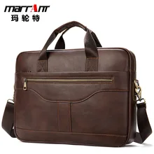 New Men's Tote Vintage Business Office Handbag Men's Real-Leather Bag Briefcase 8824