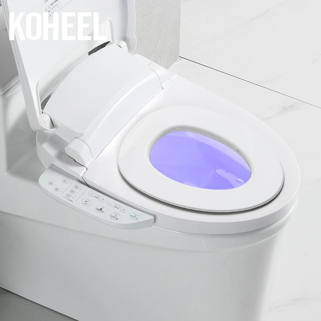 Warm Air Dryer, Smart Touch Panel, Heated Bidet Toilet Seat Elongated