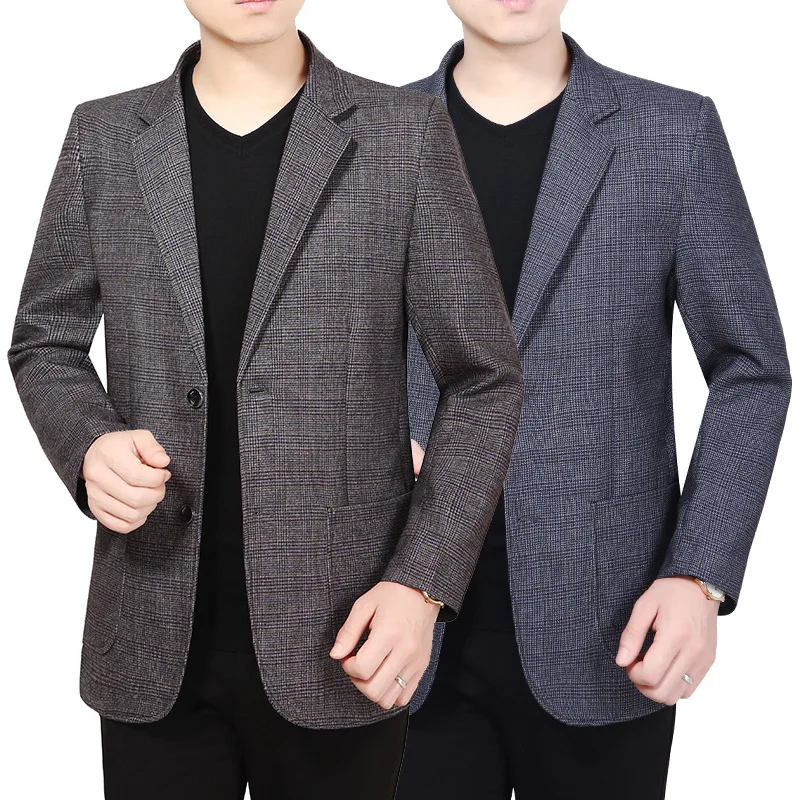 

Shanghai New Europe Sang 2020 Autumn Men Single West Dad Plaid Suit