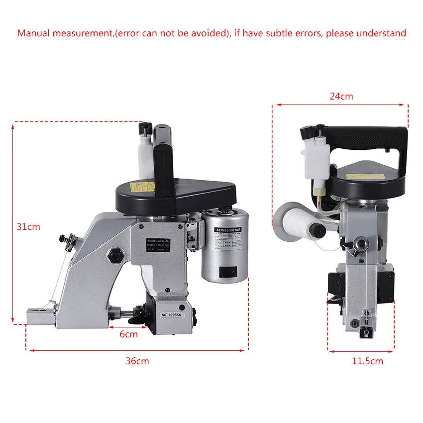 Industrial Electric Sewing Machine Automatic Sealing Machines Kit Bag Closer Stitching Machine Home Portable Textile Tools 220V