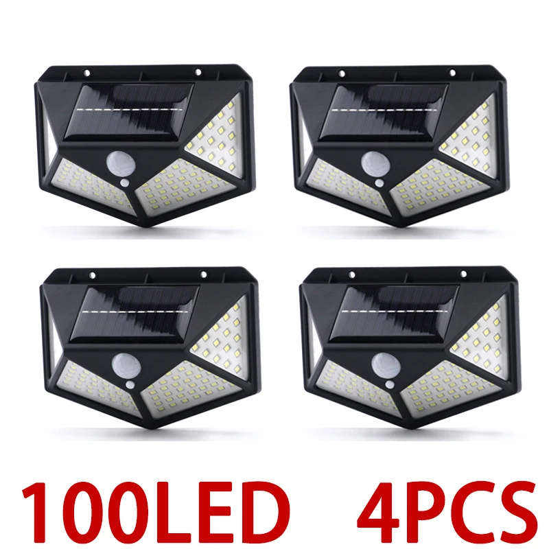 best outdoor solar lights 100 LED Solar Light 3 Mode Human Sensor Solar Lamp IP65 waterproof Outdoor Light Garden Light outdoor fence lights Solar Lamps