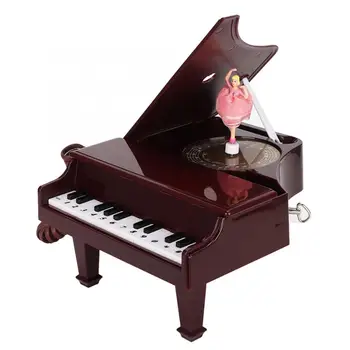 

Multi-Functional Piano Shape Telephone Desk Phone Home Decoration Wired Phone Landline Telephone Support Phone Number Storage