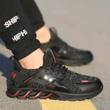 Men's Safety Shoes shoes men sneakers Air Mesh Steel Toe Air Puncture-Proof Work Sneakers Breathable Shoes Dropshipping