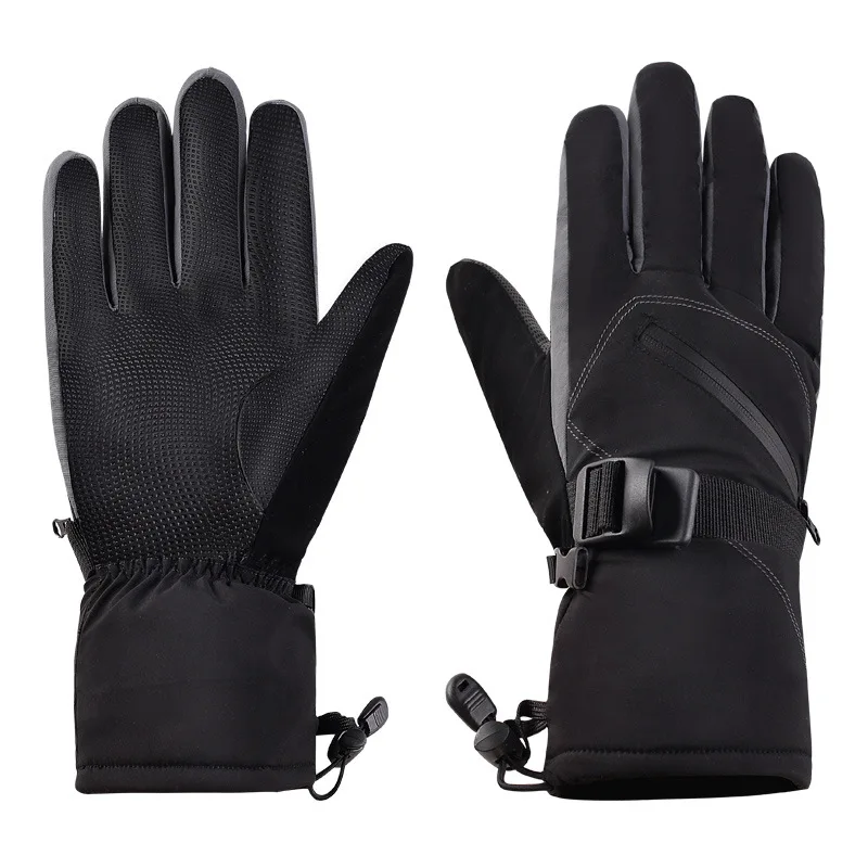 Зимние мужские ветрозащитные Теплые черные перчатки для активного отдыха