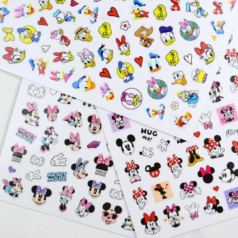 Disney Cartoon Anime Mickey Minnie Mouse Snow White Nail Art Sticker Donald Duck Frozen Nail Art Decoration Decal Allah Magic La