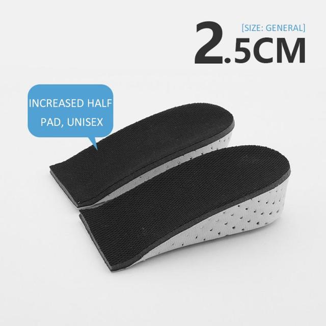 Increase Insole Heel Pad Lifting Inserts Memory Foam Breathable Lifts Shoe Pads Insoles 1.5/2.5/3.5/4.5Cm Unisex