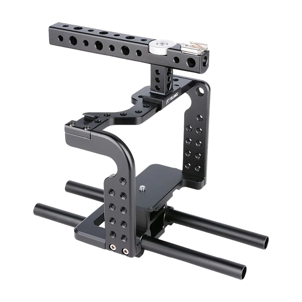 Professional Aluminum Alloy Camera Cage Stabilizer for Panasonic GH5/GH4 DSLR Durable and Stable