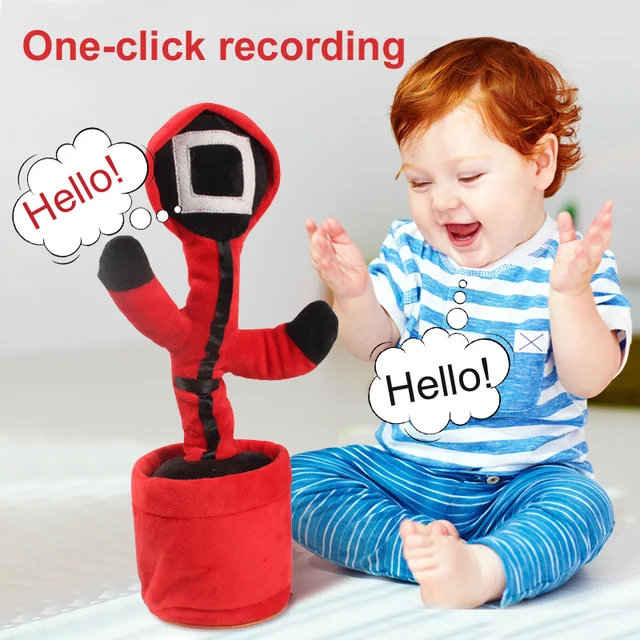 New Squided Game Dancing Cactus Toy Singing 120 Song Recording Lighting Electronic Plush Dancer Toy Boy Kid Christmas Gift 1