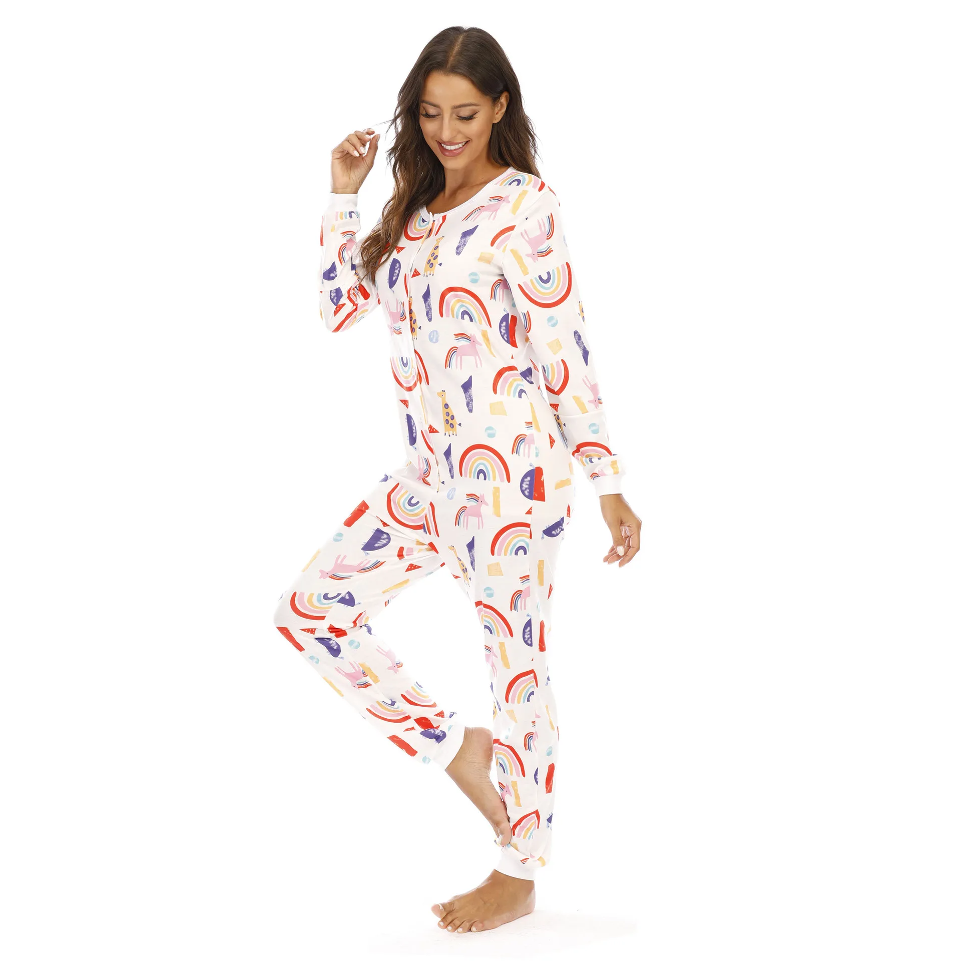 Kigurumis Cute Kawaii Onesie Pajama Home Jumpsuit Women Adult Overalls Soft Sleepwear S L XL XXL