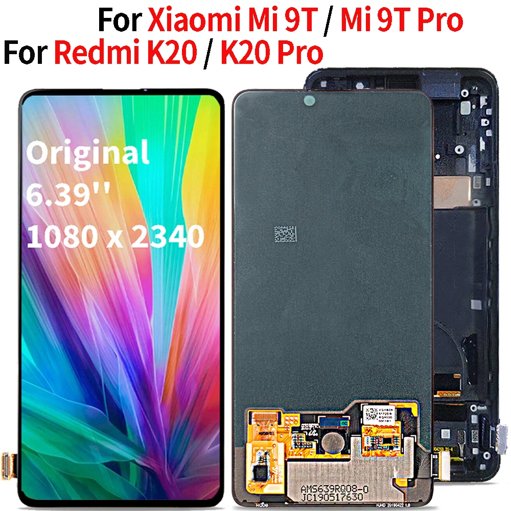 Оригинальный 6 39 ''LCD для Redmi K20 Pro ЖК дисплей кодирующий преобразователь