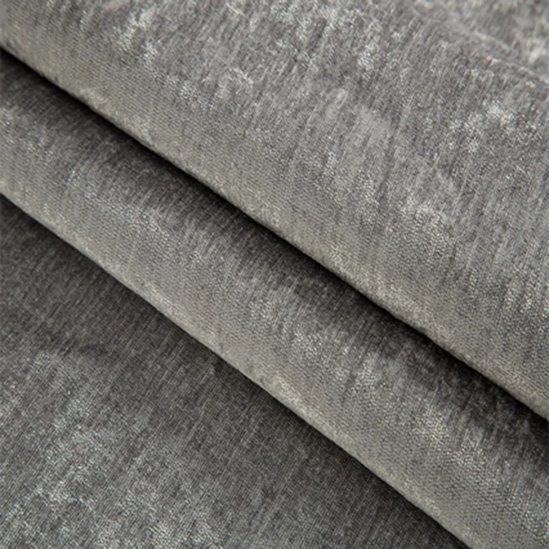 Gray Cloth Роскошные затемненные занавески из синели для гостиной, спальни, занавески на окно, жалюзи, занавески, одноцветные готовые занавески M132#4 - Цвет: Gray Cloth