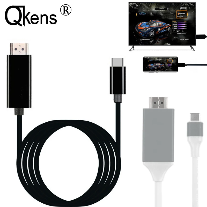 Кабель HDMI типа C для ТВ проектора HDTV видео адаптер зеркальный шнур Macbook Samsung S8 S9 Note10