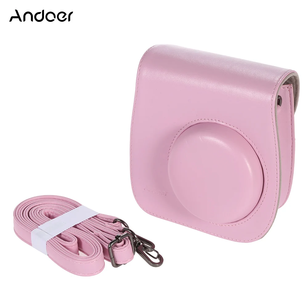 

Andoer Leather Camera Case Bag Cover for Fuji Fujifilm Instax Mini 8/8s/8+/9 Camera Single Shoulder Bag Case 6 Colors
