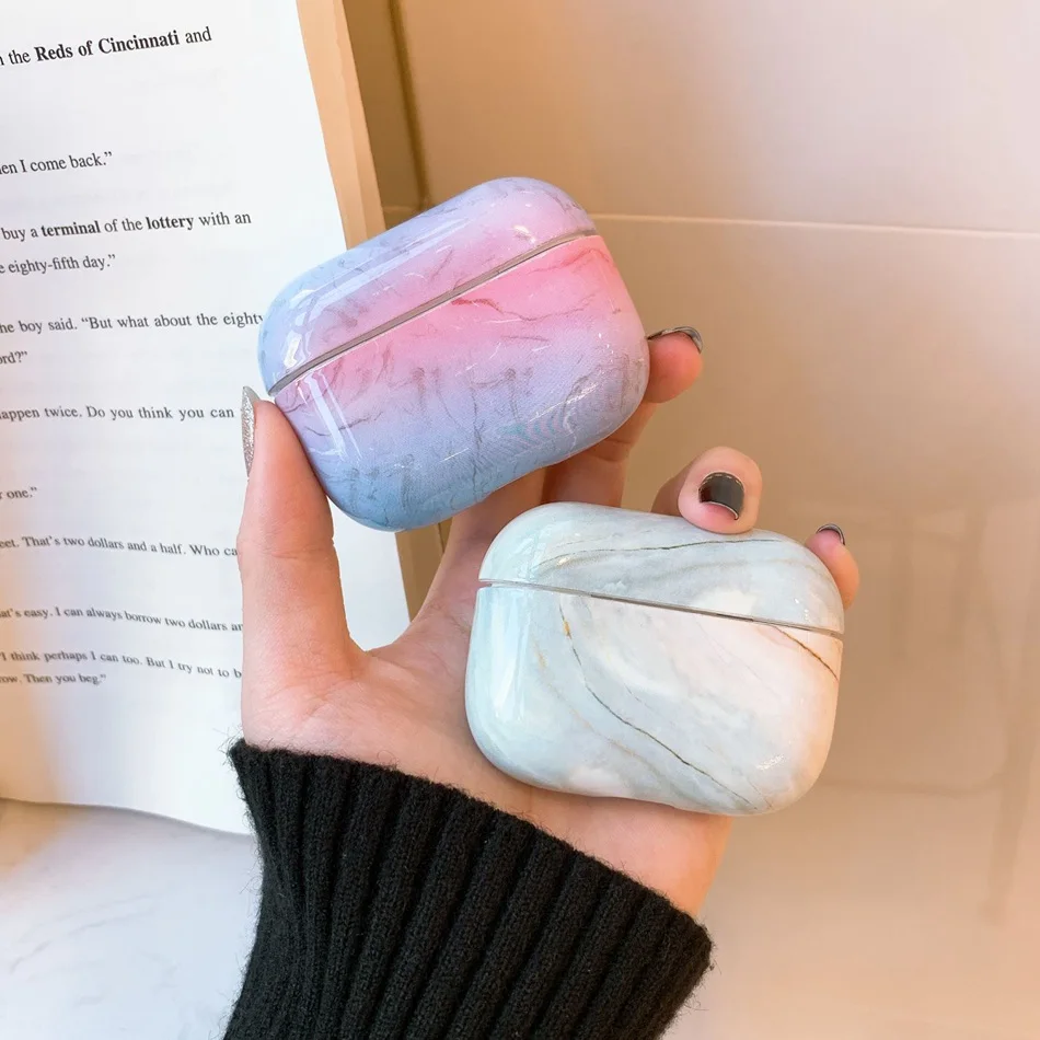 Чехол для наушников для Apple Airpods Pro, чехол с мраморным рисунком, силиконовый чехол для Apple Air Pods Pro 3, Наушники Earpods, зарядная коробка