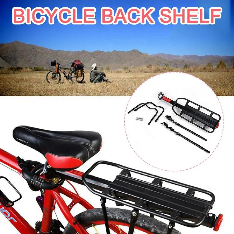 

Bicycle Accessories Bike Touring Carrier 110lbs Quick-Release Adjustable Back Cargo Rack Frame-Mounted Rack Of 24"-29"