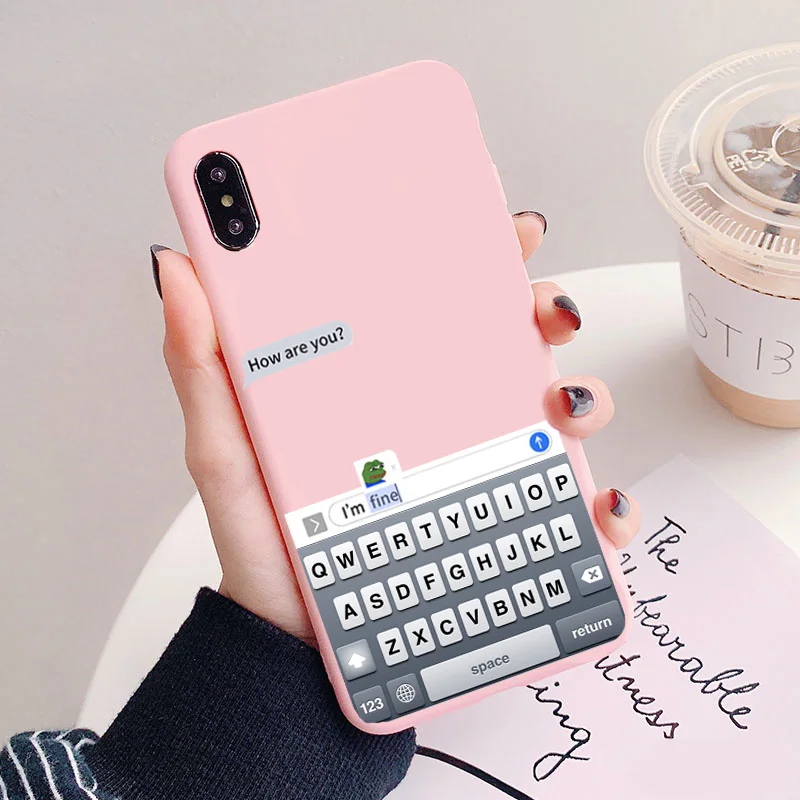 Meme Are You Ok I Am Fine мягкий ТПУ чехол для телефона чехол для iPhone 11 PRO MAX 6S 6Plus 8 8Plus XSMAX XR - Цвет: TPU
