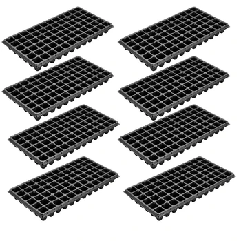 

10 Pcs 72 Cell Seedling Starter Tray Seed Germination Plant Flower Pots Nursery Grow Box Propagation for Garden