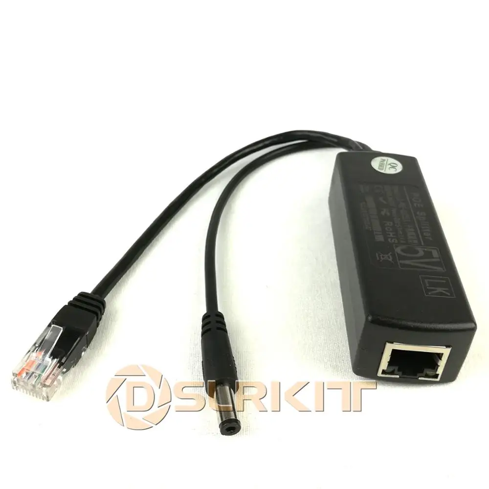 DSLRKIT DC 5V 2.4A 5 5x2 1 мм Порт Gigabit активный сплиттер PoE 802.3af 802.3at 1000 Мбит/с|Коробки передач