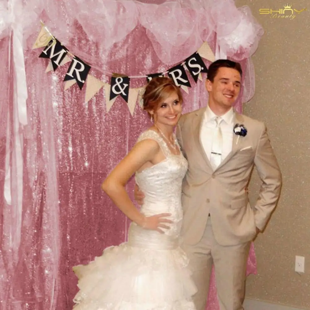 

Shinybauty Fushia Pink Sequin Photo Backdrop Wedding Stage Backdrops Glitter Birthday Decoration Curtain For Girls-M190814